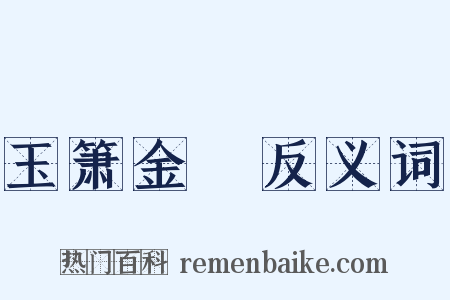 玉箫金琯反义词是什么意思的图片